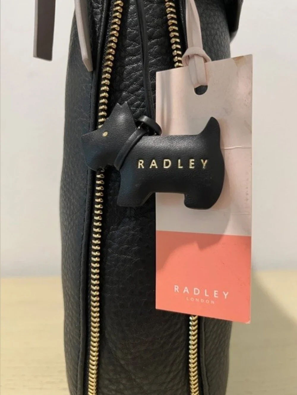 Radley London Pudding Lane Ziptop Hobo In Soft Pebbled Black Leather NWT
